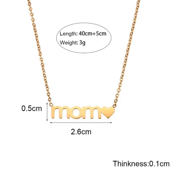 NEW MOM HEART 18K GOLD NECKLACE, NICE NECKLACE, CUTE NECKLACE - Picture 6 of 6